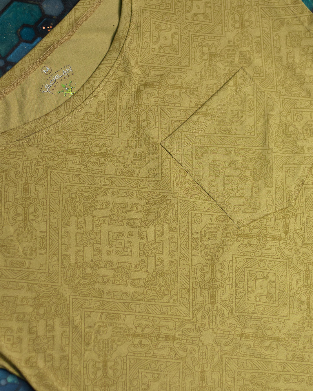 Woman T-Shirt Short Sleeve / Rayon Lime - MAYANS GALACTIK SPINE